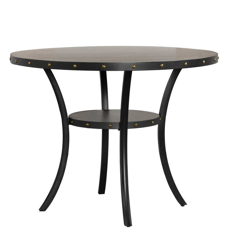 Round Solid Wood Top Dining Table, Counter Height (36" Height), 48" L x 48" W
