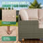Ensemble modulaire de patio en osier toutes saisons avec 2 chaises pivotantes pivotantes-506249589