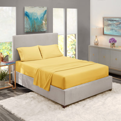 Ensemble de draps double brossé de luxe pour hôtel avec draps et taies d'oreiller très doux