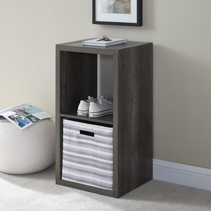 Hamlett Two-Shelf 16" by 30" Bookcase, Gray