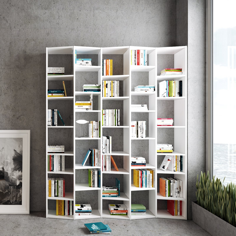 Bibliothèque Napolitano H 88 "x l 72", Blanc mat