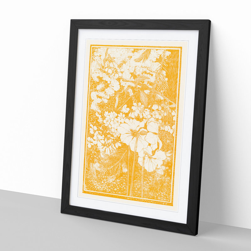 Spring Flowers by Theo Van Hoytema - Picture Frame Graphic Art, 48cm H x 36cm W x 2cm D, Black