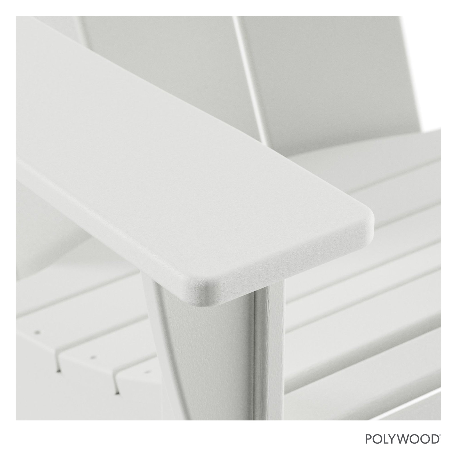 POLYWOOD® Modern Adirondack Chair, White