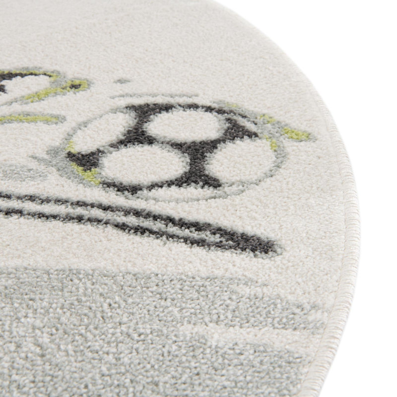 Rectangle Polypropylene Plastic Rug, Round 3'3"