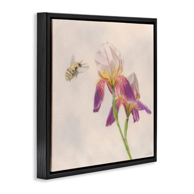 "Spring Offertes", abeille, art mural encadré doré par Connie Resch