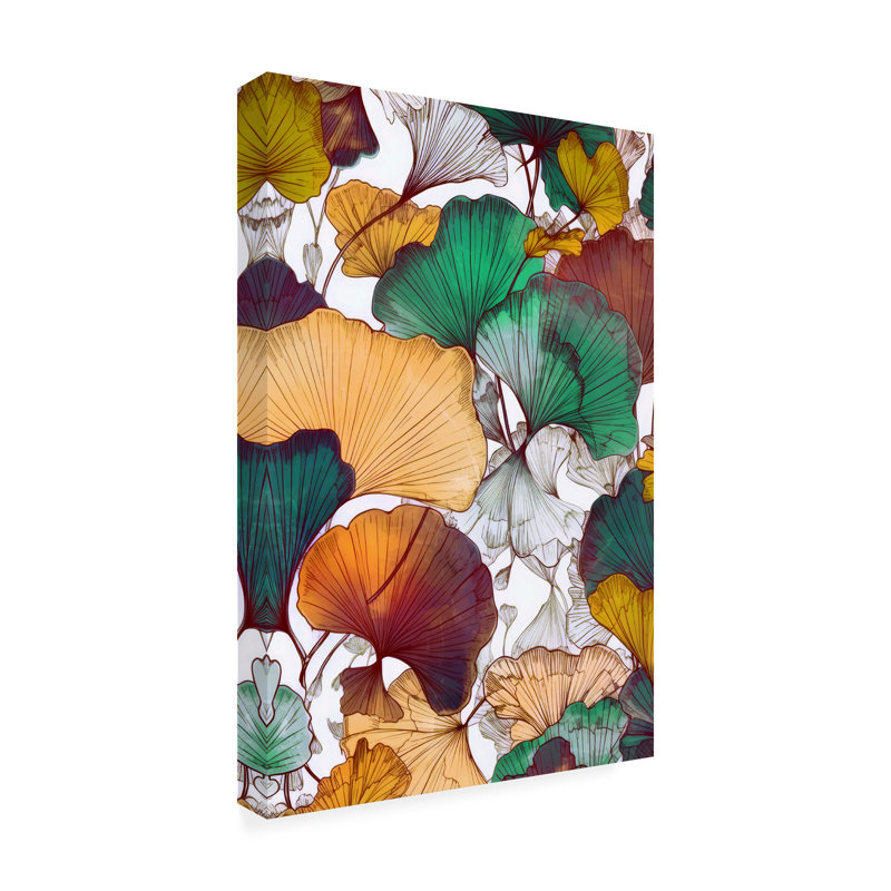 Art sur toile, 12 feuilles de bolognaise, H 30 po x l 47 po