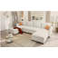 Grand canapé moderne, canapé-lit modulaire en forme de U avec fonction de rangement, canapé-lit de 123 pouces avec repose-pieds, canapé-lit pour 6 personnes, canapé en tissu