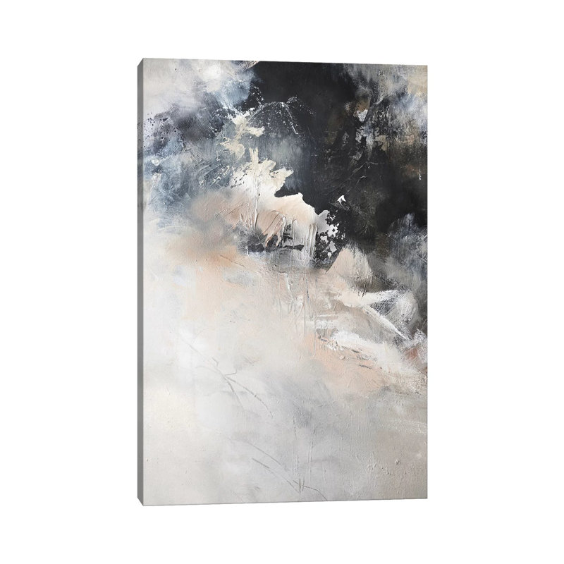 Cratère par Sana Jamlaney - peinture sur toile tendue, H 26 po x l 18 po x 1,5 po