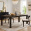 Table de salle à manger rectangulaire avec plateau de style parquet, coins arrondis et pieds réglables pour les intérieurs modernes-1278548141