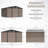 Outdoor Garden Metal Storage Shed with Lockable Double Doors-94955189-95054211