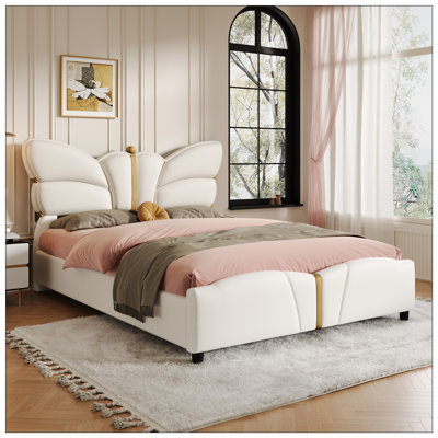 Butterfly PU Leather Bed