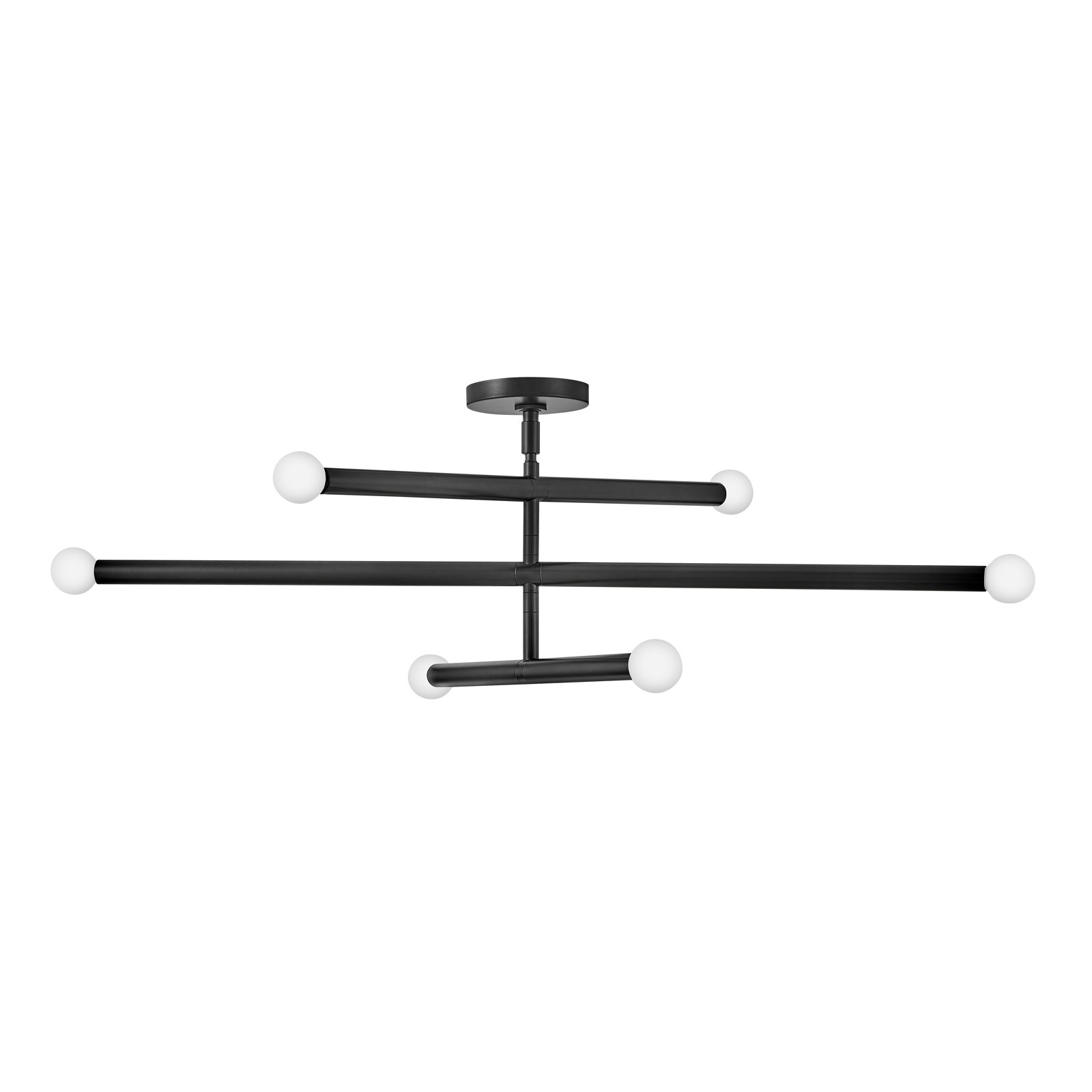 Jamir 6 - Light Dimmable Sputnik Chandelier, Black