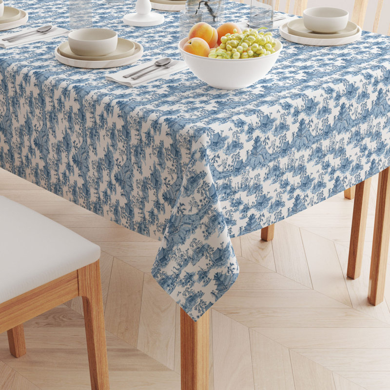 Rectangular Tablecloth, 100% Cotton, Floral 187, 84" x 60"