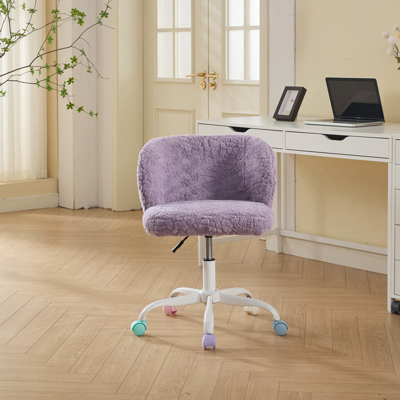 Chaise de bureau avec base en métal, Violet