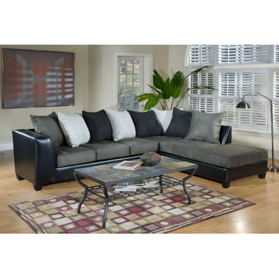 Upholstered L-Shaped Sectional Right Hand Facing