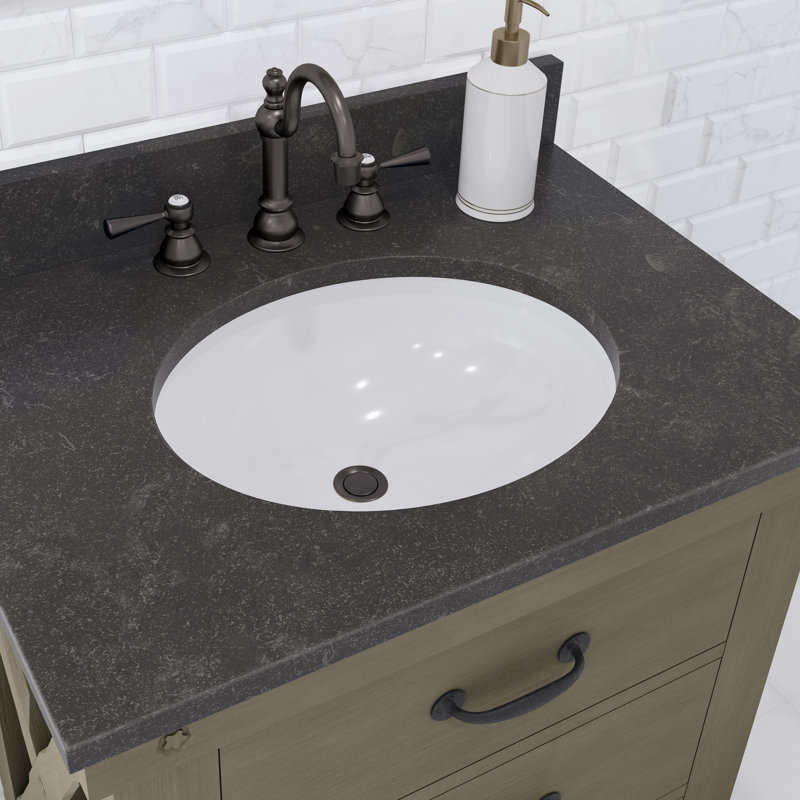 Jessen 30" Single Bathroom Vanity Set, Blue Limestone