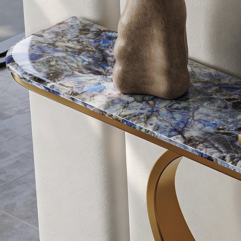 Console de luxe moderne et légère, H 33,5 po x l 63 po x P 15,7 po, Doré
