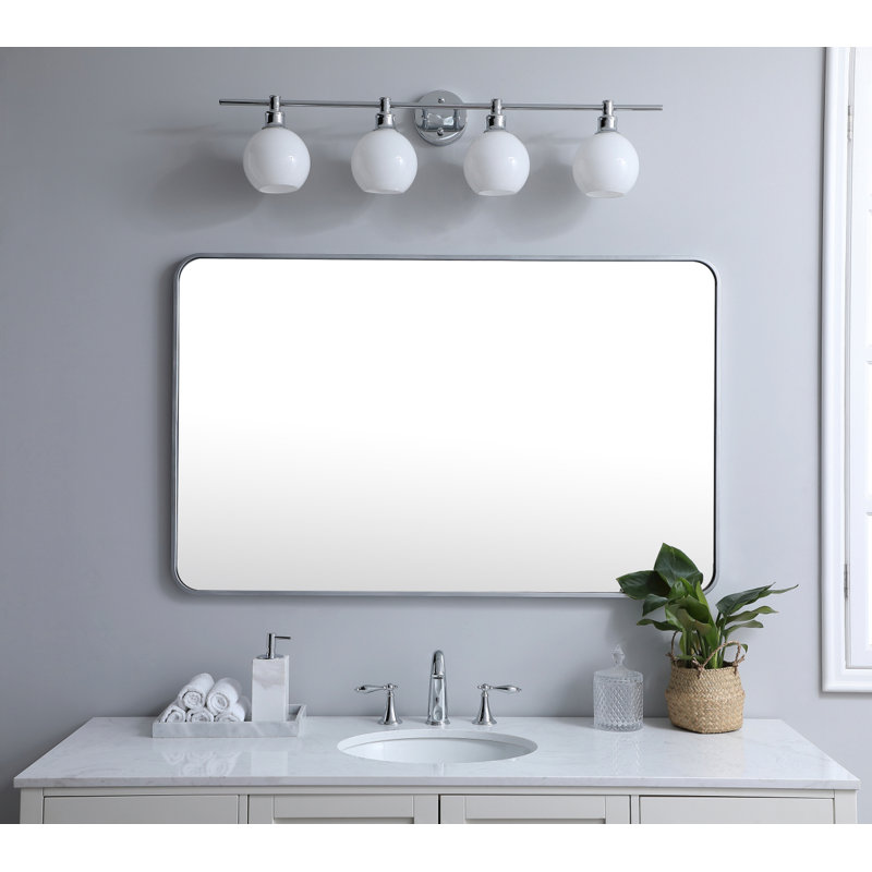 Miroir mural Sabine, 48 po x 30 po, Argent