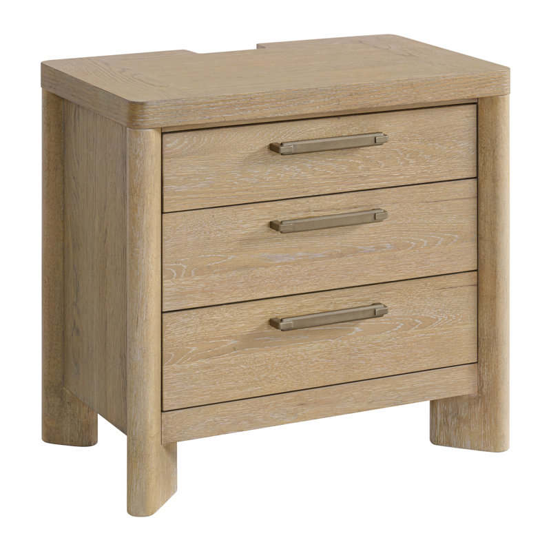 Karcen Wire-Brushed Panel Bedroom Set, King, 4 pcs: Bed, Nightstand, Dresser, Chest 