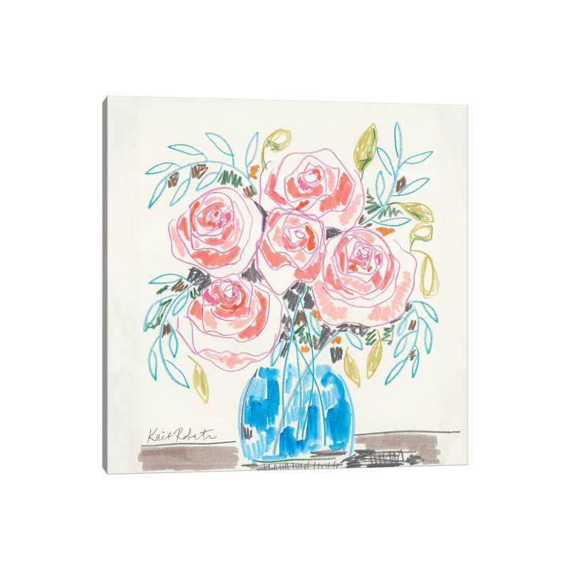 Much Love by Kait Roberts - Painting on Canvas, Wrapped Canvas, 45.72cm H x 45.72cm W x 3.81cm D