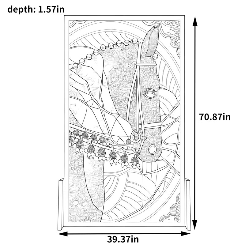 Yarilis, 70.87" H x 39.37" W x 1.57" D