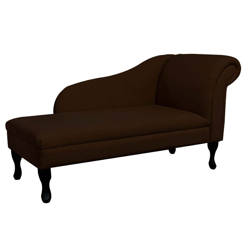 Upholstered Chaise Lounge, Brown, Right-Arm Chaise