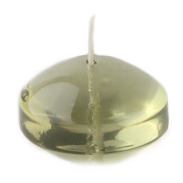 Bougie flottante transparente sans gel, Sauge vert