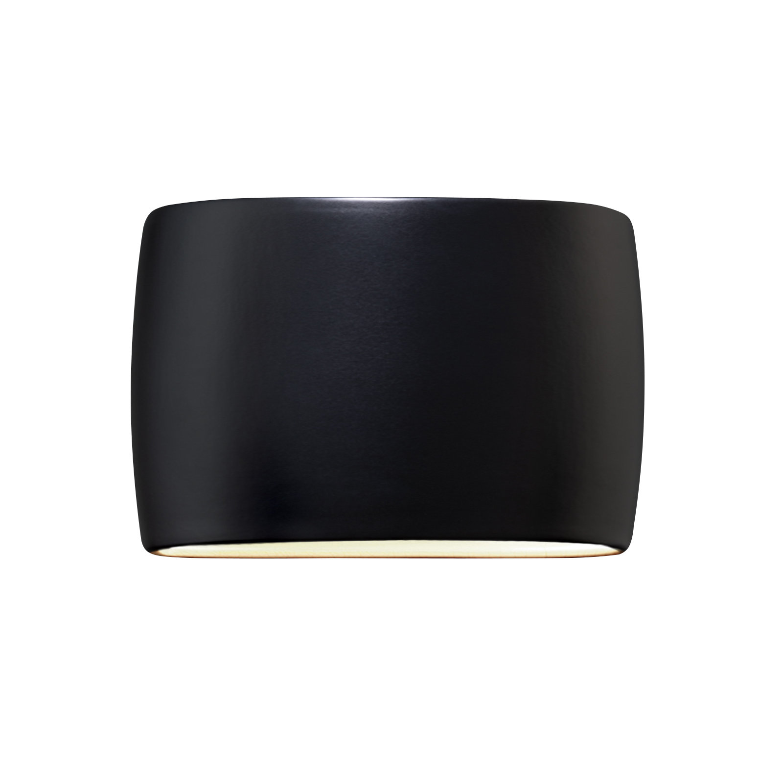 Logan Outdoor Ceramic Wall Light, LED, 9.75" H x 16" W x 4" D, Carbon Matte Black