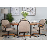 Kuku 4 - Person Extendable Solid Wood Top Double Pedestal Dining Set