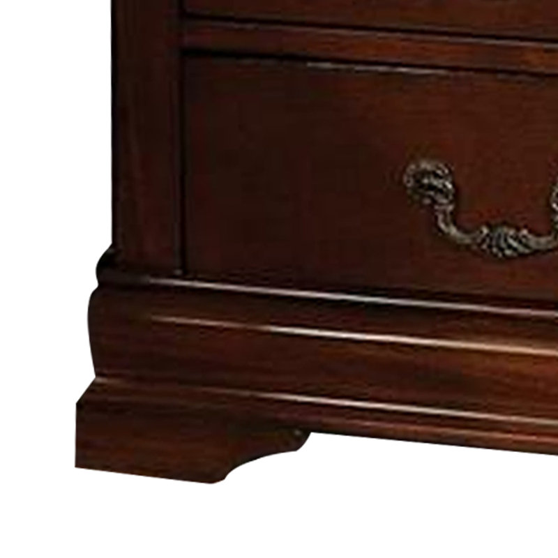 Table de chevet 2 tiroirs brun Gerhold
