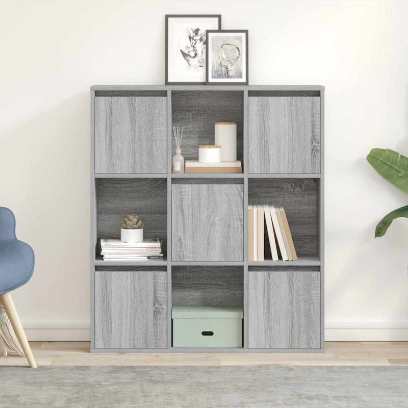 Bookcase 89X24x101.5 Cm Engineered Wood, Grey Sonoma