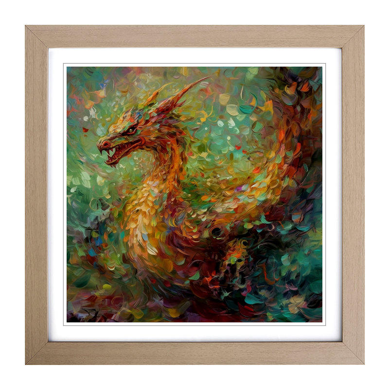 Single Picture Frame Print on Wood, Oak