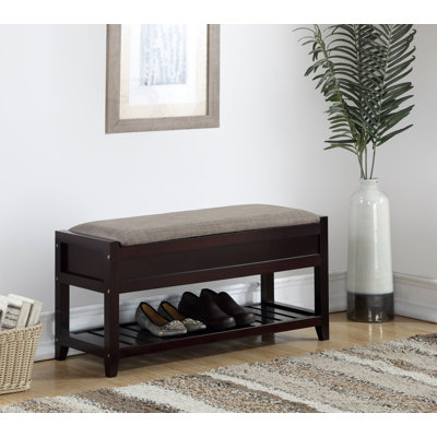 Banc avec rangement pour chaussures, espresso