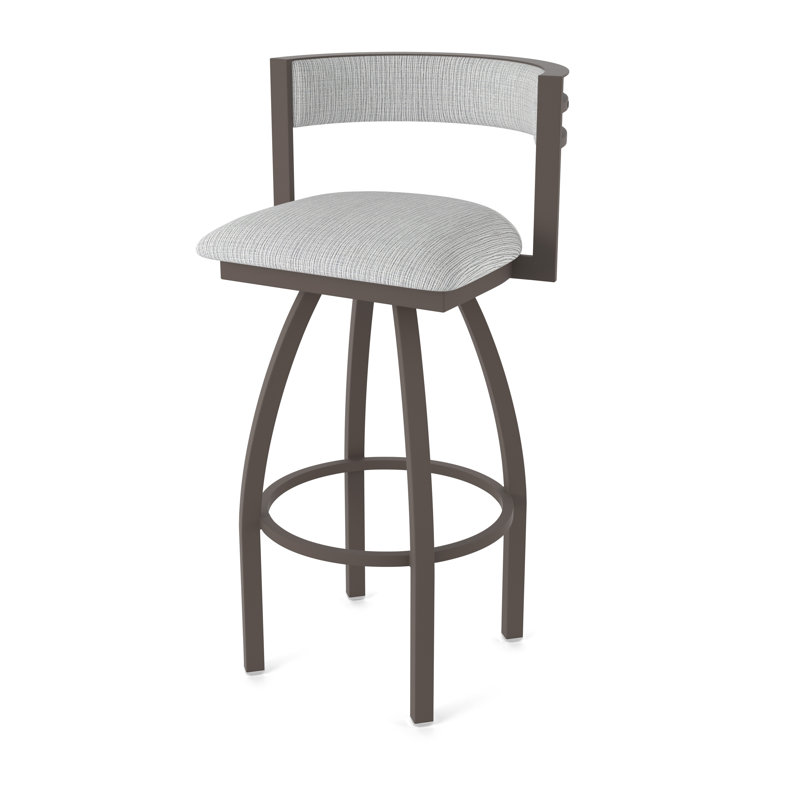 Tabouret Artémis, Tissu - alpin graphique, Tabouret de bar (siège d'une hauteur de 30 po), Bronze