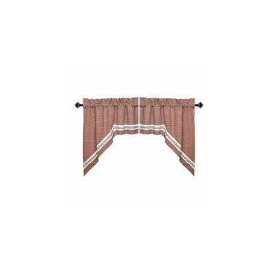 Villasenor Cotton Plaid Swag Window Valance