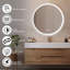 Miroir de salle de bain rond à DEL avec éclairage à DEL, anti-buée et à intensité variable de 3 couleurs, miroir mural avec homologation UL Rohs ETL et garantie de 3 ans-1051535671