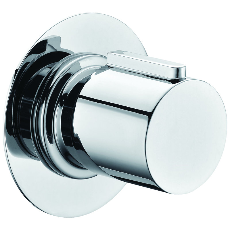 Inverseur de douche rond 3 voies, Chrome poli