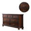 Commode en bois de pin avec 7 tiroirs en brun
