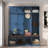 Farmhouse Hall Tree With 4 Hidden Hanging Hooks, 8 Doors, Seating Bench And Shoe Cabinet-664651777