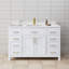 Beckett 54" Freestanding Single Bathroom Vanity with Cultured Marble Top-768606417-768606382-760643050