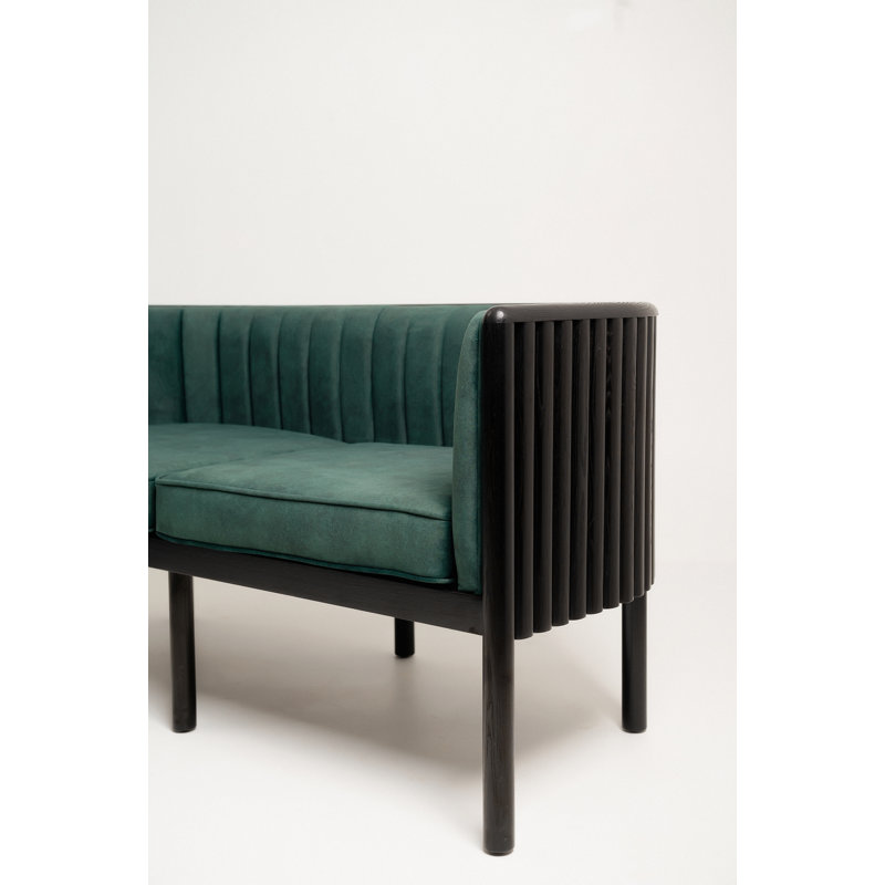Alton Loveseat, Black, Emerald