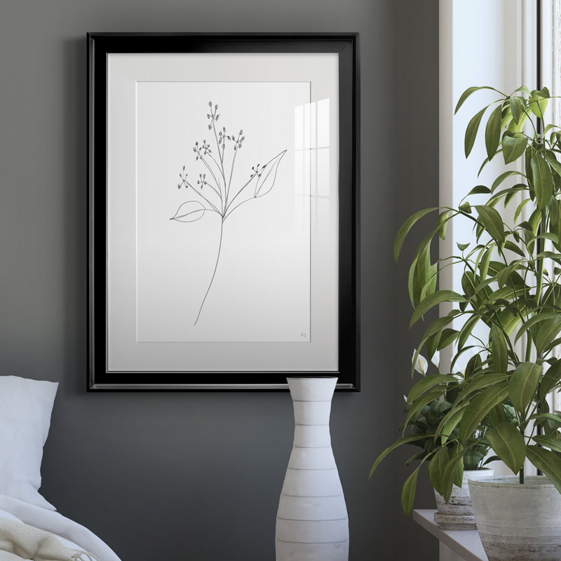 Botanical Gesture V - Cadre photo, reproduction d'art sur papier, H 22,5 po x l 30,5 po x P 1,5 po, Noir