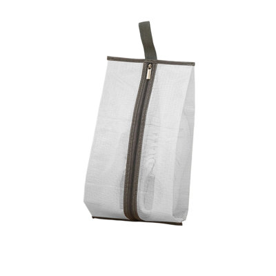 Black And Gray Trims Transparent Shoe Dusts Bag And Travel Portable Waterproof Boot Storage Bag