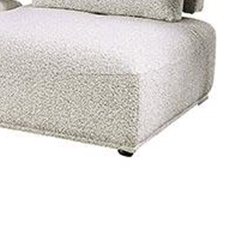 Ensemble de canapé modulaire en L Stavan, boucle blanche, dossier réglable, Boucle gris clair