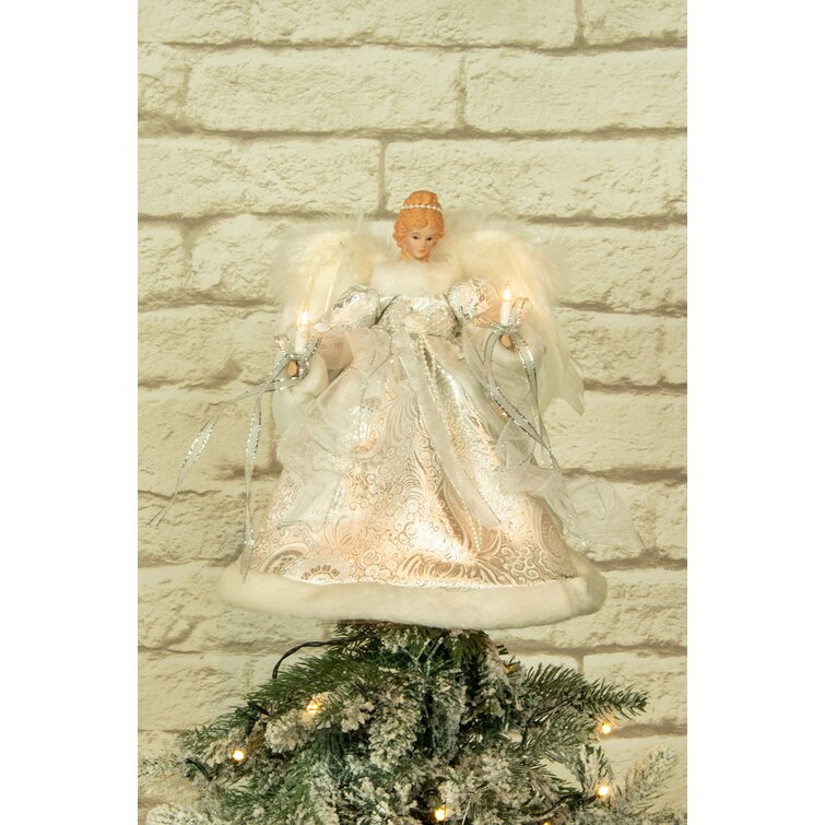 Northlight 10 Gold Angel Tree Topper, Warm White Lights