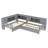L-shaped Platform Bed Twin Size with Trundle, Solid Wood Platform Bed with Storage Drawers and Shelves, No Spring Box Needed-409637374