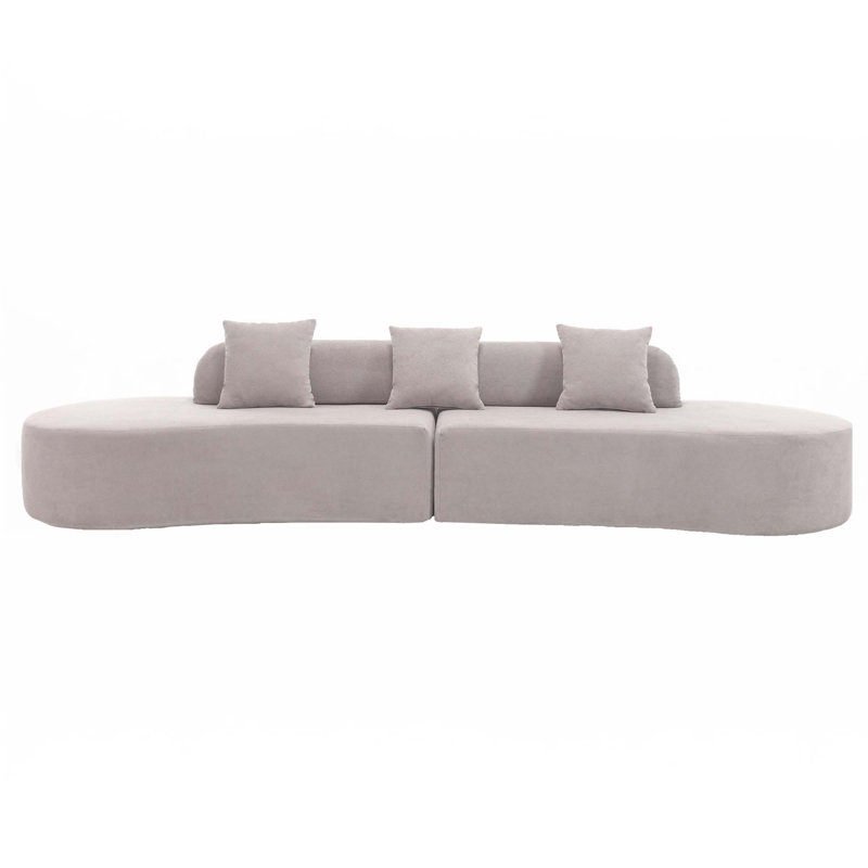 Canapé 4 places en tissu éponge, Gris