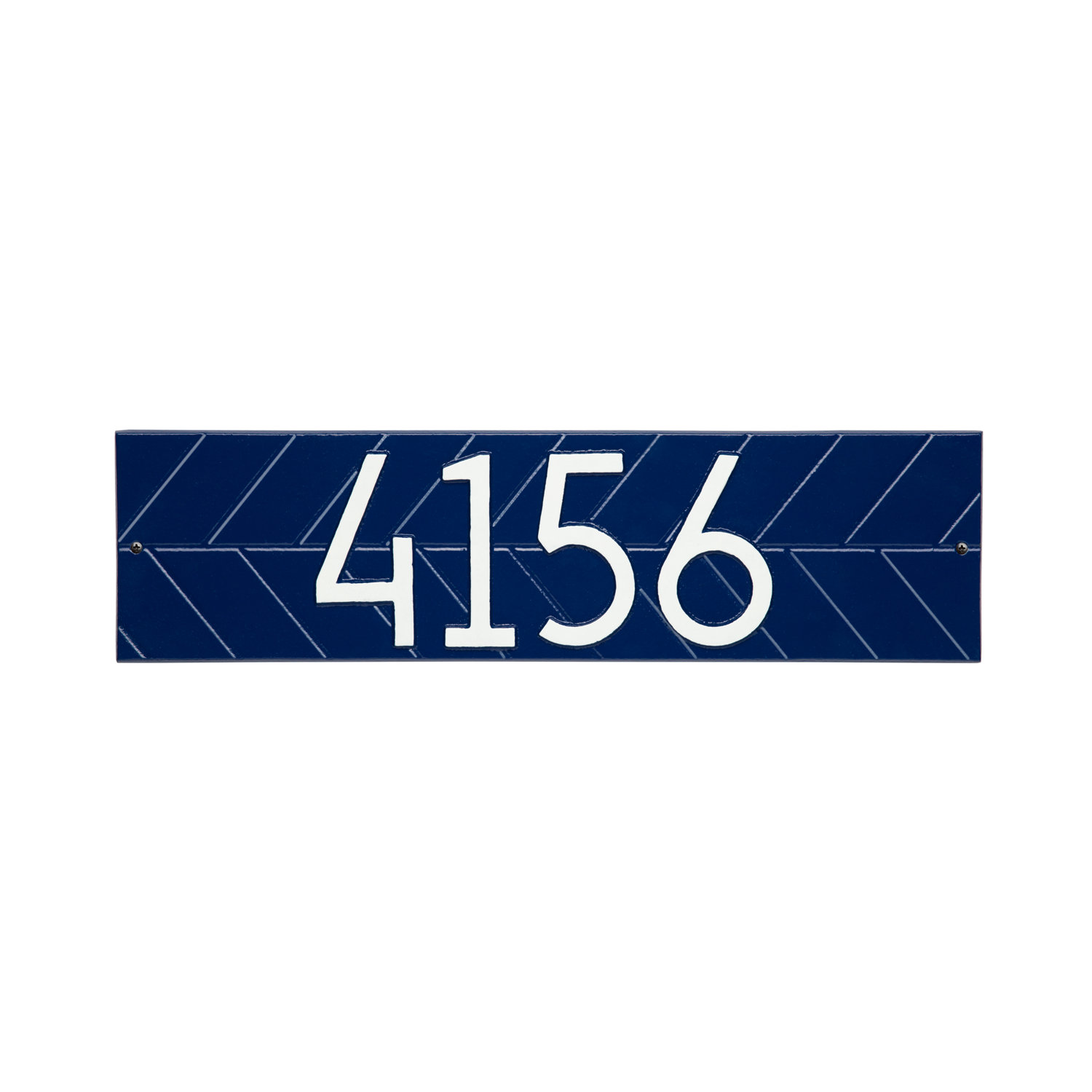Mid-Century Modern Wall Plaque, Dark Blue/White, Yes