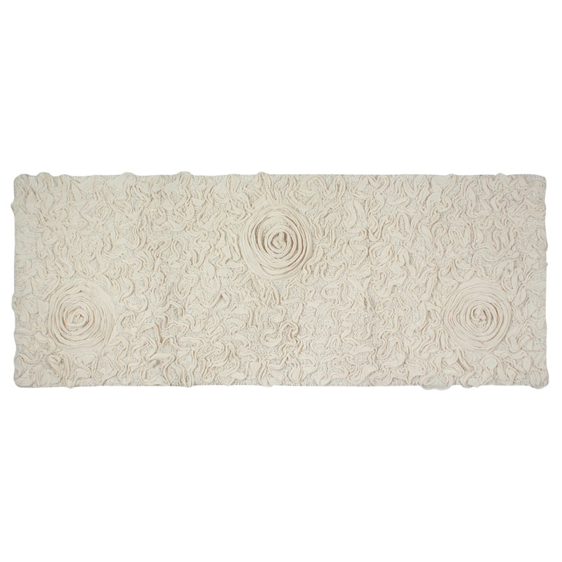Tapis pour salle de bain Skak, l 21 po x L 54 po, Ivoire