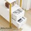 30cm W Metal Bedside Table